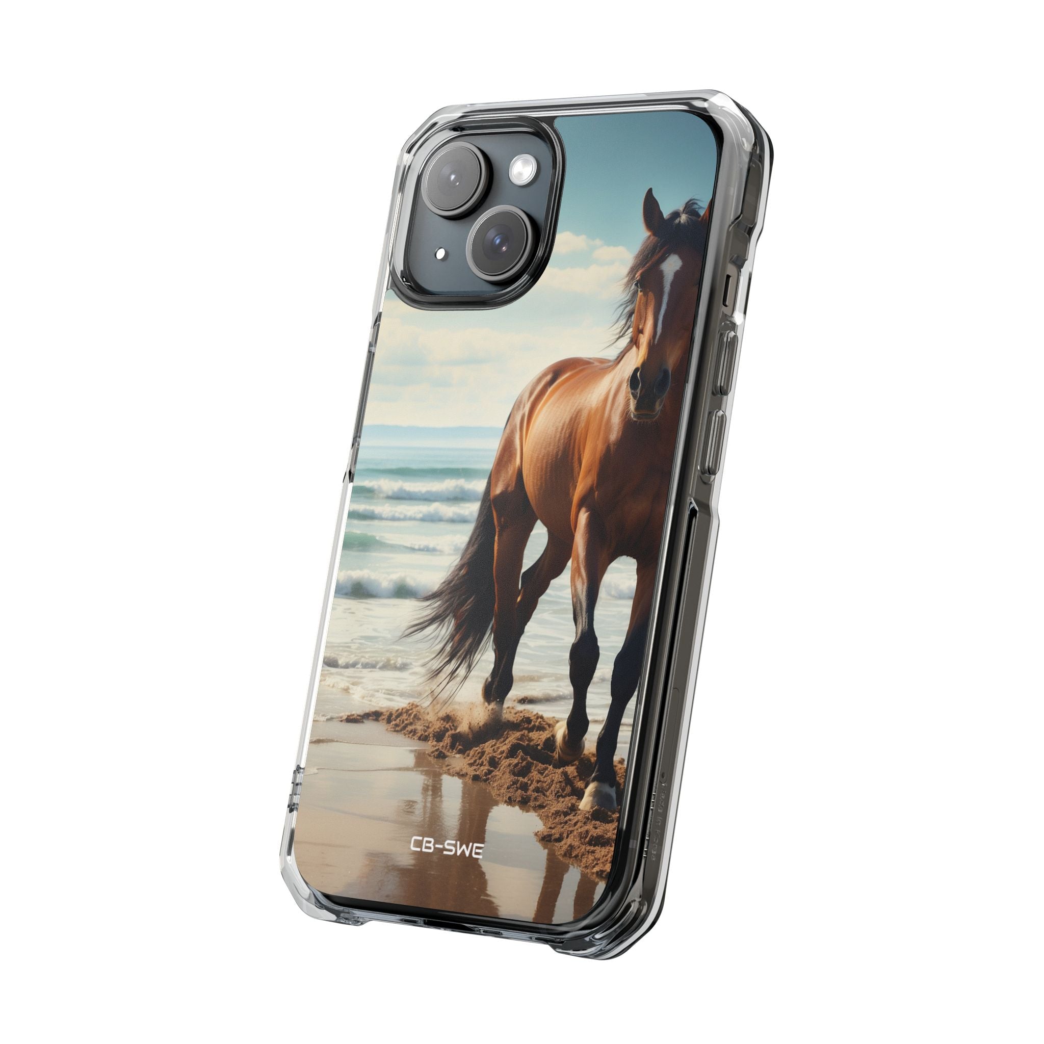 Horse Gallops Shoreline iPhone Case - Impact