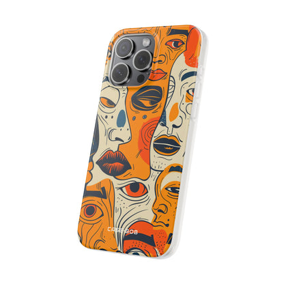 Tangled Faces Sunset iPhone 15 Pro Max Case - Soft