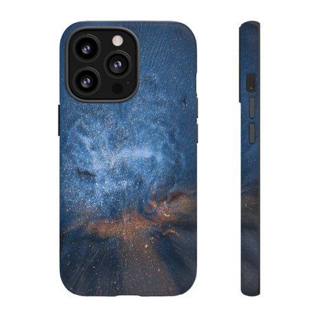 Blue Stardust Ink Art iPhone Case (Protective) iPhone 13 Pro Matte Phone Case