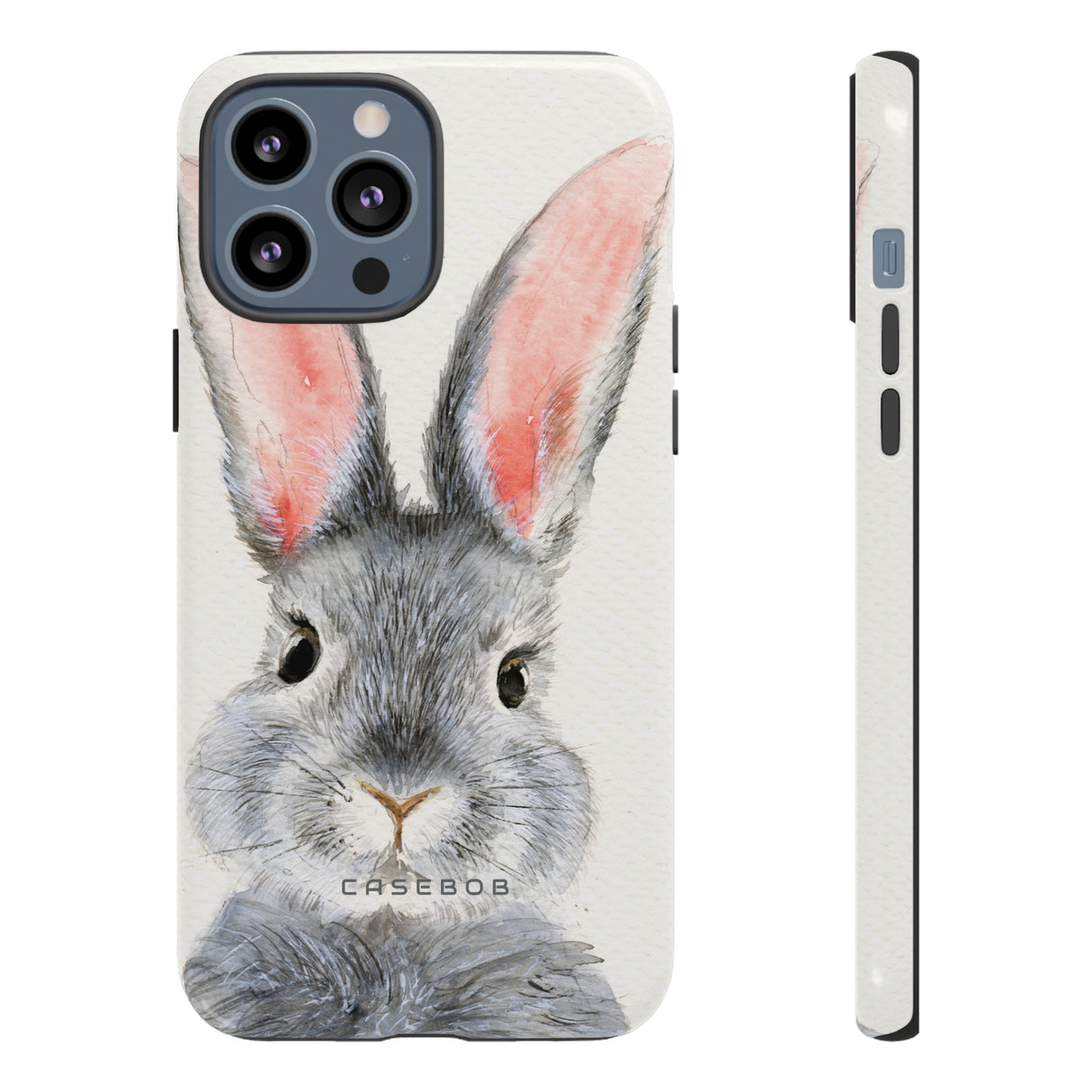 Watercolor of Fluffy Rabbit - Protective Phone Case