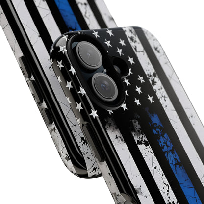 Blue Stripe Flag iPhone 16 Pro Case - Tough