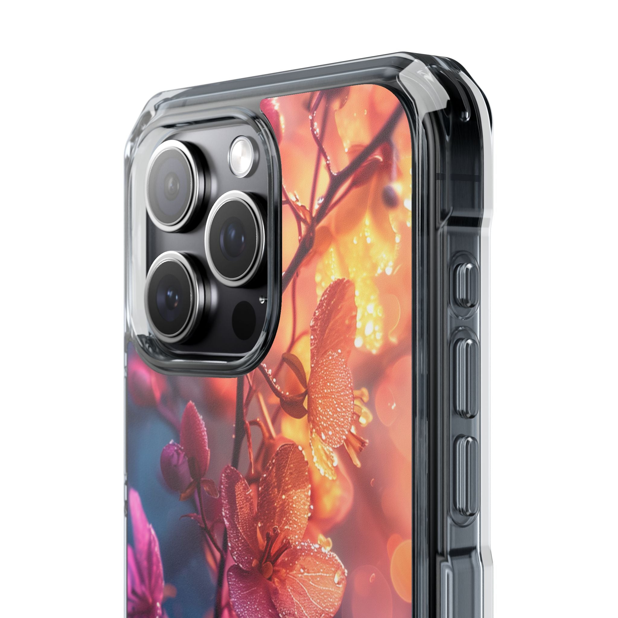 Pink Bloom Serenity - Clear Impact iPhone 15 Phone Case