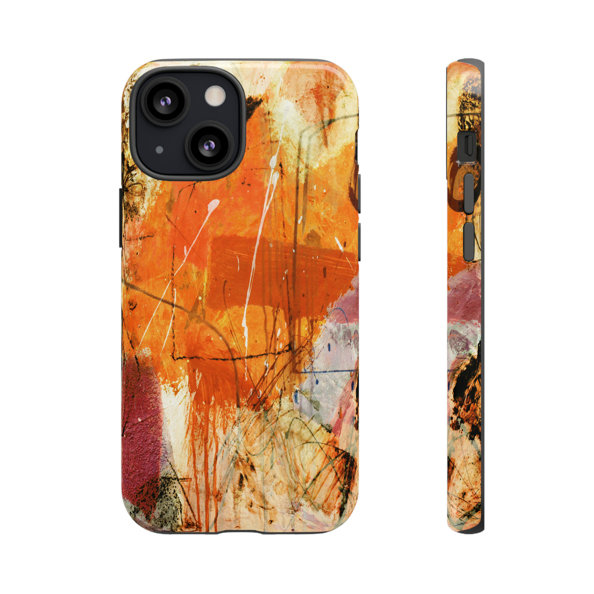 Abstract Orange Art - Protective Phone Case