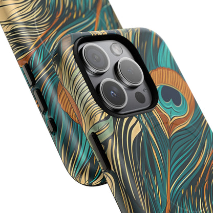 Art Nouveau Peacock Elegance iPhone 15 | Tough+ Phone Case