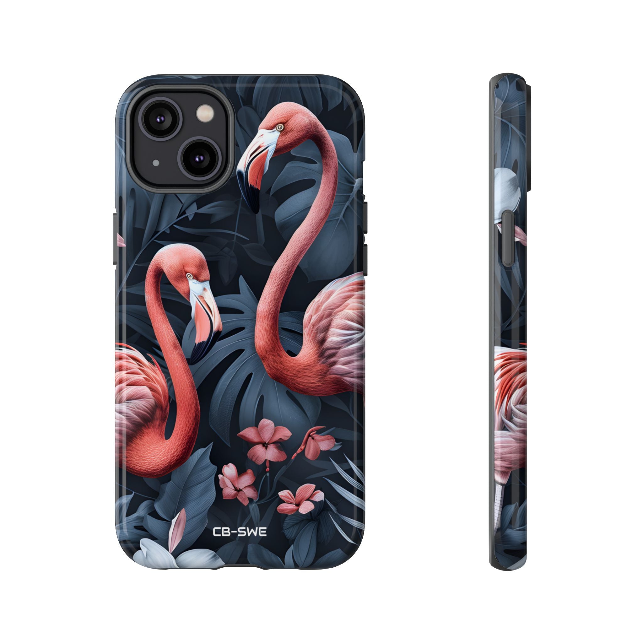 Flamingos Embrace Nature - iPhone Case