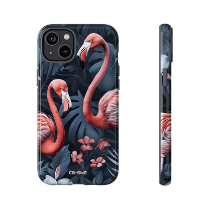 Flamingos Embrace Nature - iPhone Case