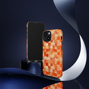 Orange Blaze: Square Gradient - Protective Phone Case