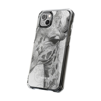 Swirling Giraffe Art iPhone 14 - Impact Clear+
