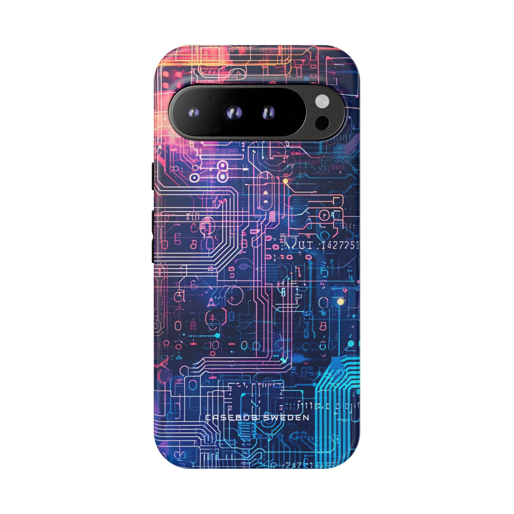 Neon Circuit Gradient Google Pixel 9 - Tough Phone Case