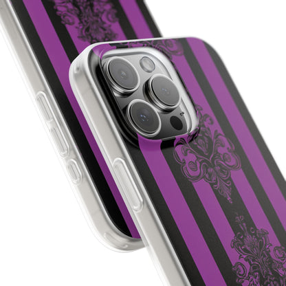 Damask Elegance Purple iPhone 16 Pro Max Case - Soft