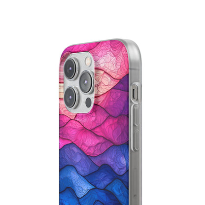 Wavy Vein Gradient iPhone 14 Pro Case - Soft