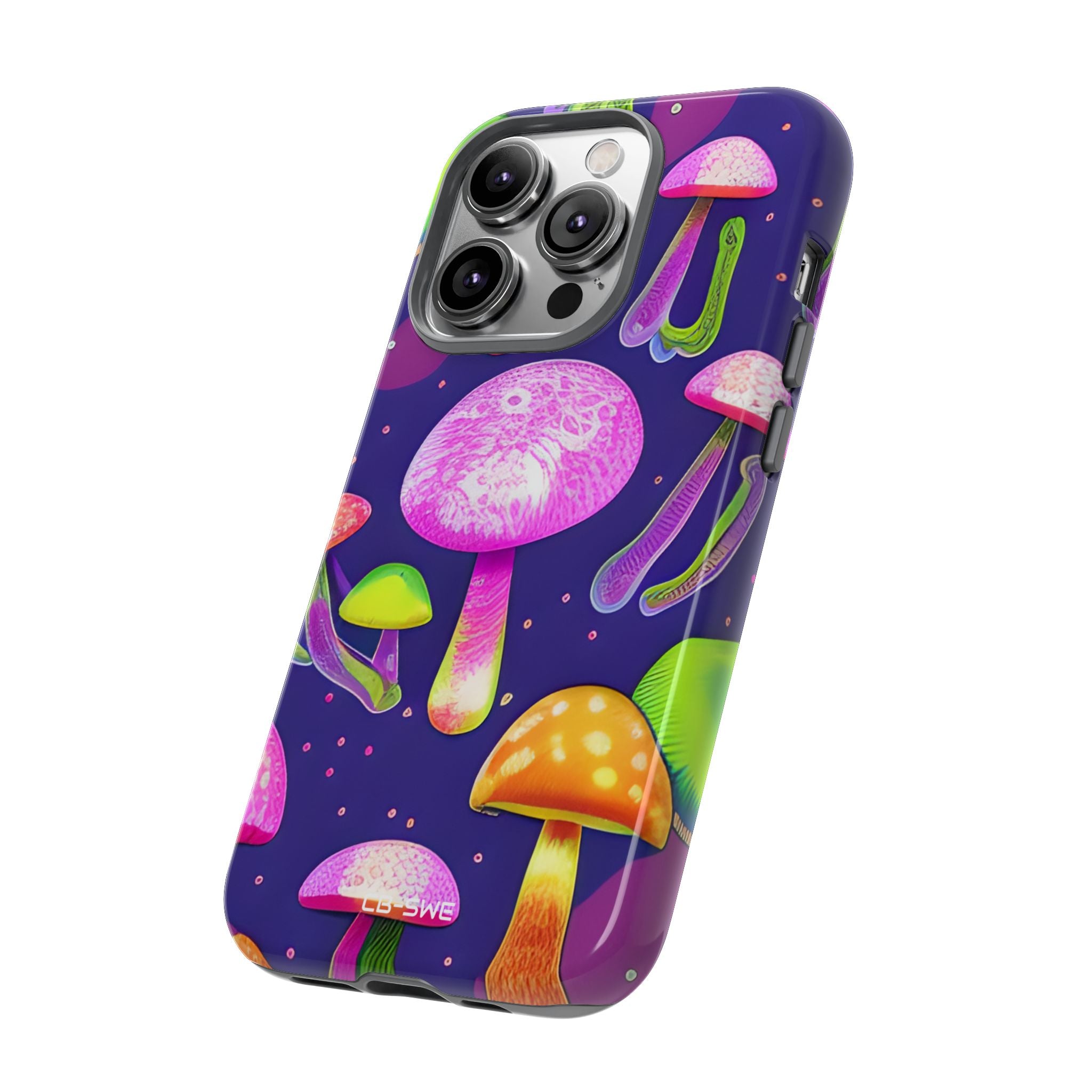 Neon Mushroom Dreams - iPhone Case
