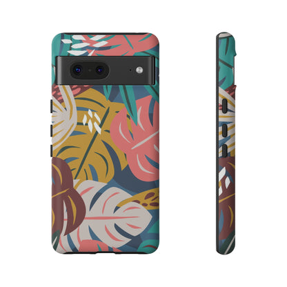 Tropical Leaf Mono - Protective Phone Case