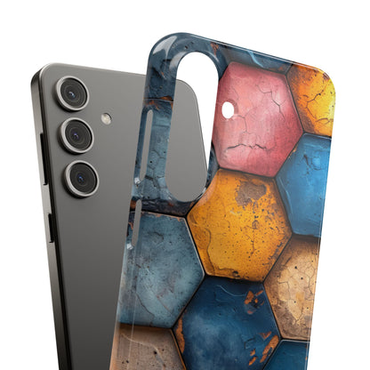 Rustic Geometric Tiles - Slim Samsung S24 Phone Case