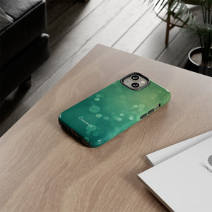 Green Dot Matrix - Protective Phone Case