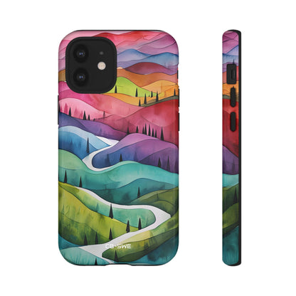 Whimsical Colorful Valleys - iPhone Case