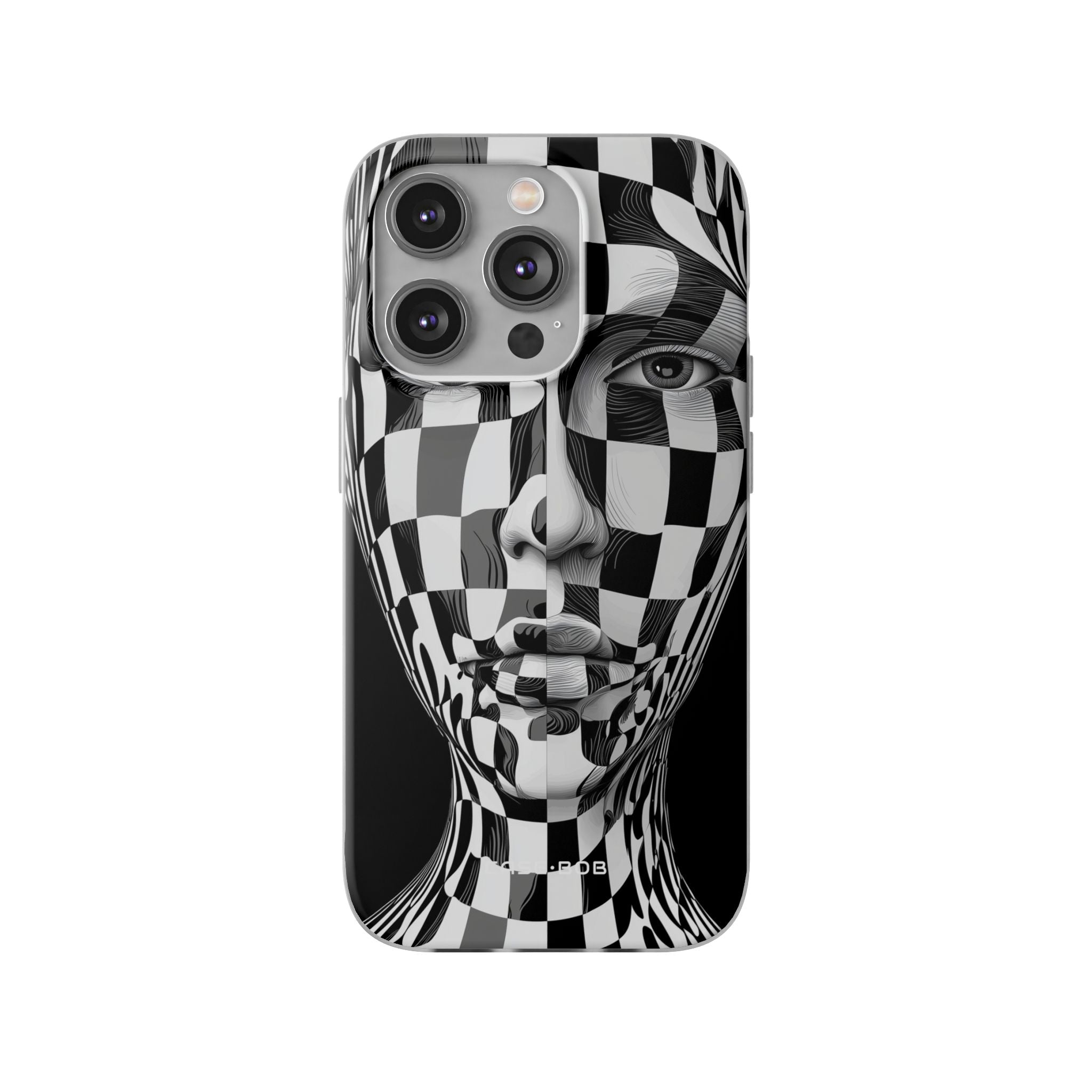 Checkered Face iPhone 14 Pro Case - Soft