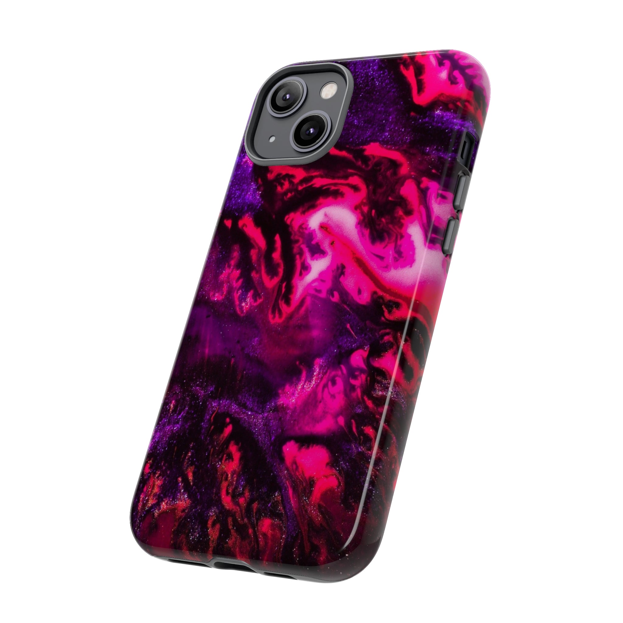 Deep Pink Galaxy Ink Art iPhone Case (Protective) Phone Case