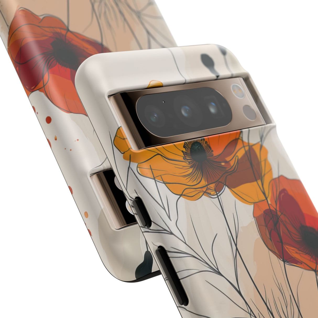 Fiery Floral Abstraction | Protective Phone Case for Google Pixel