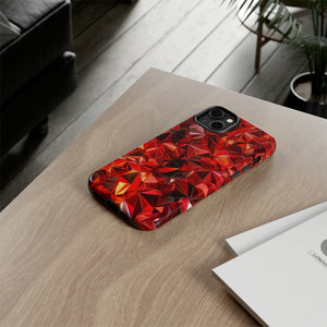 Geometric Red Fusion - Protective Phone Case