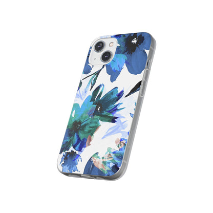Blue Blossom Radiance iPhone 14 Case - Soft