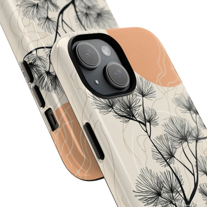 Spiky Tree Sunset iPhone 15 Case - Tough+