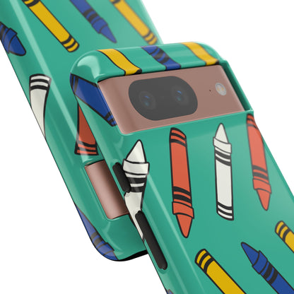 Crayons Dance Playfully - Google Pixel Case