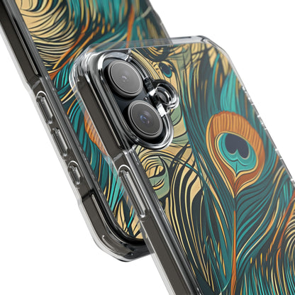 Peacock Feather Whirl iPhone 16 - Impact Clear+