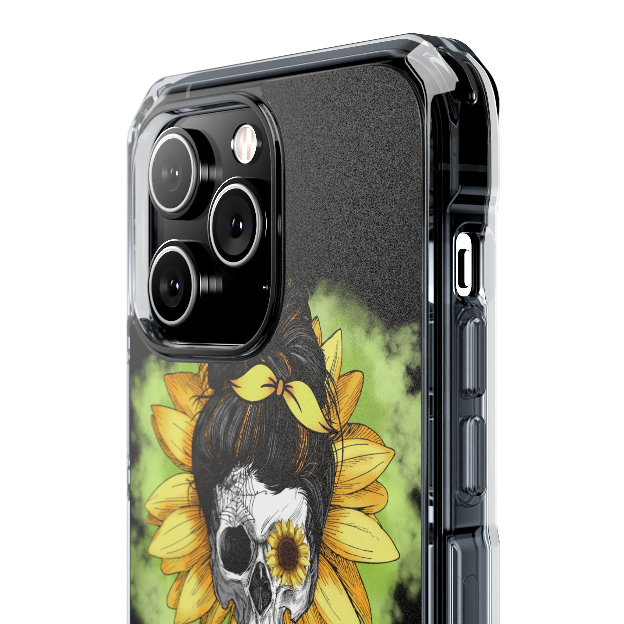 Sunflower Skull Fusion iPhone Case - Impact