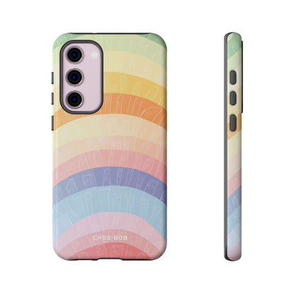 Pastel Rainbow Bands Samsung S23 Plus Case - Tough