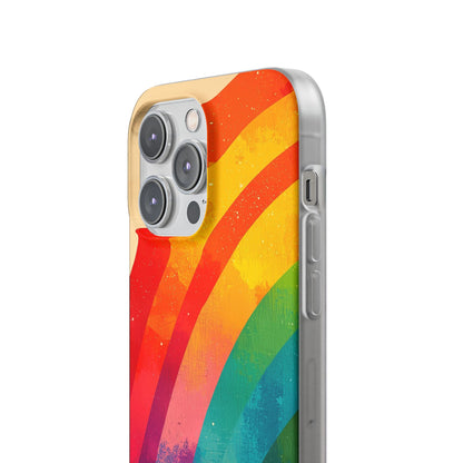 Textured Rainbow Arc iPhone 14 Pro Max Case - Soft