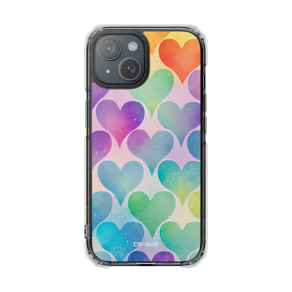 Watercolor Heart Symphony iPhone Case - Impact