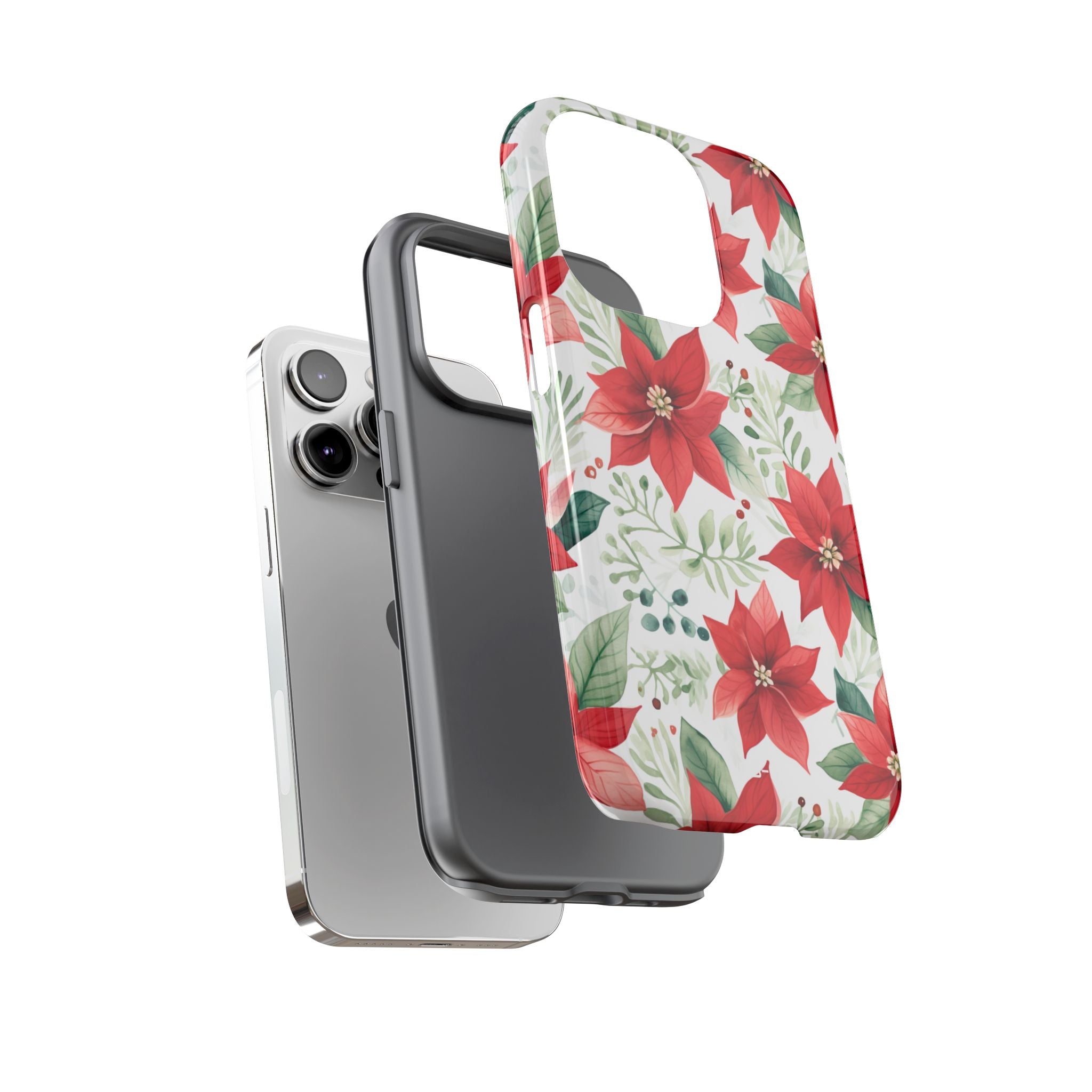 Poinsettias Bloom Bright - iPhone Case