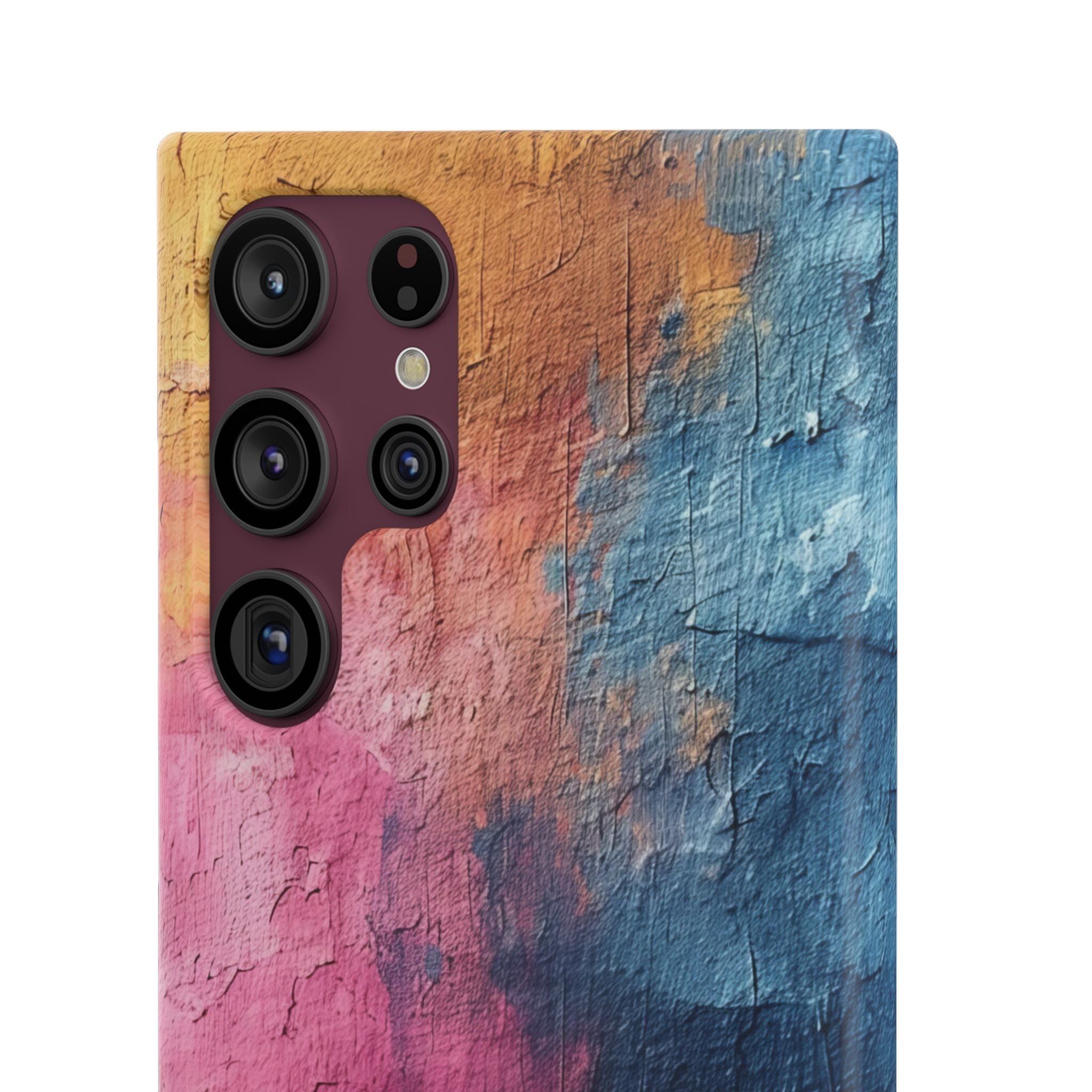 Blue Pink Abstract - Slim Samsung S22 Phone Case