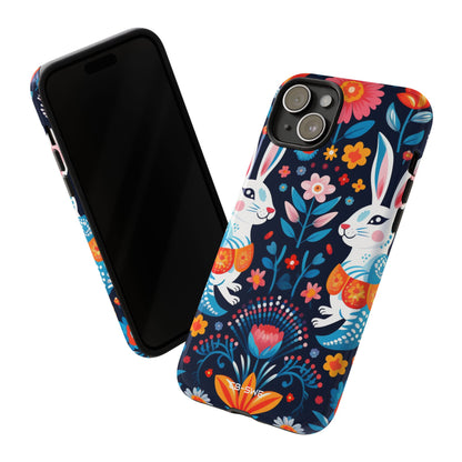 Bunnies Hop Flowers - iPhone Case