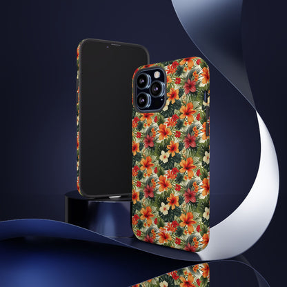 Tropical Blooms Flourish - iPhone Case