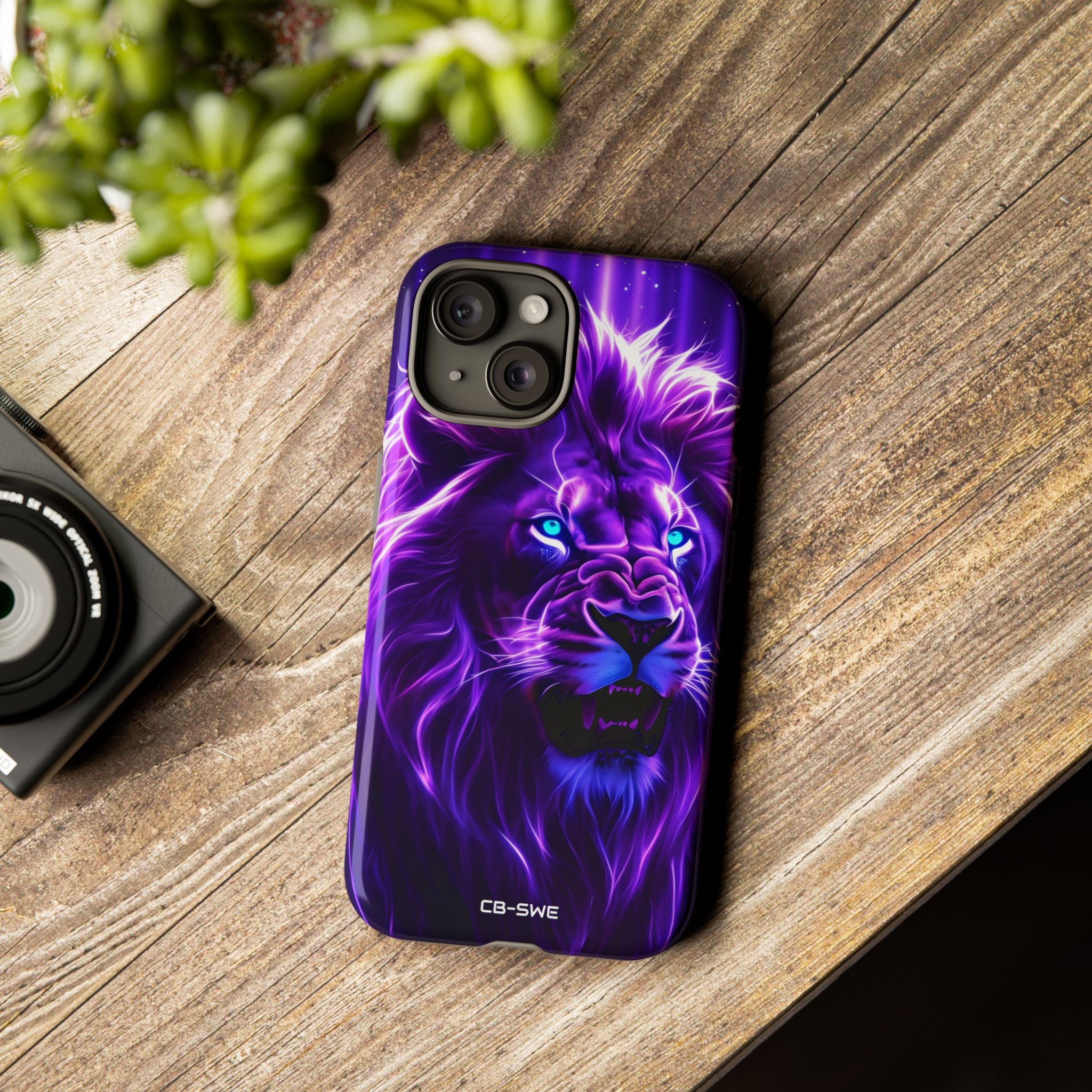Neon Lion Majesty - iPhone Case