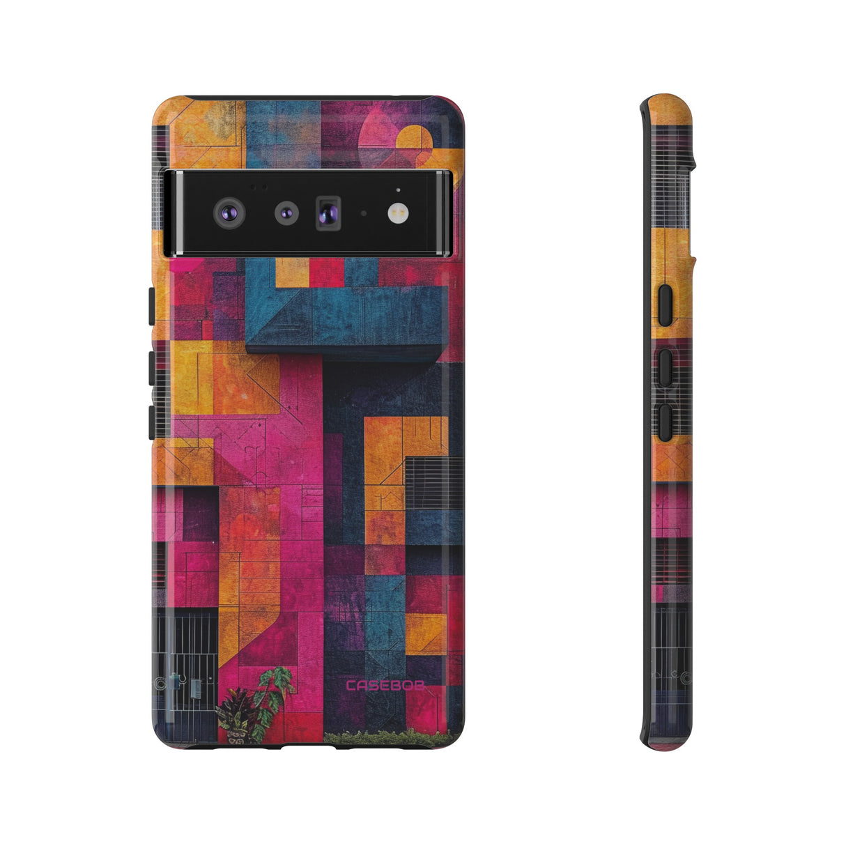 Electric Geometric Vibes - Protective Phone Case