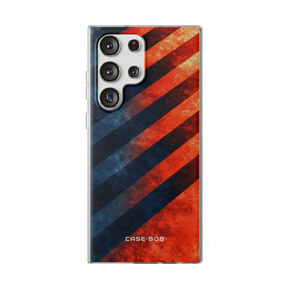Diagonal Stripes Blaze Samsung S23 Ultra Case - Soft