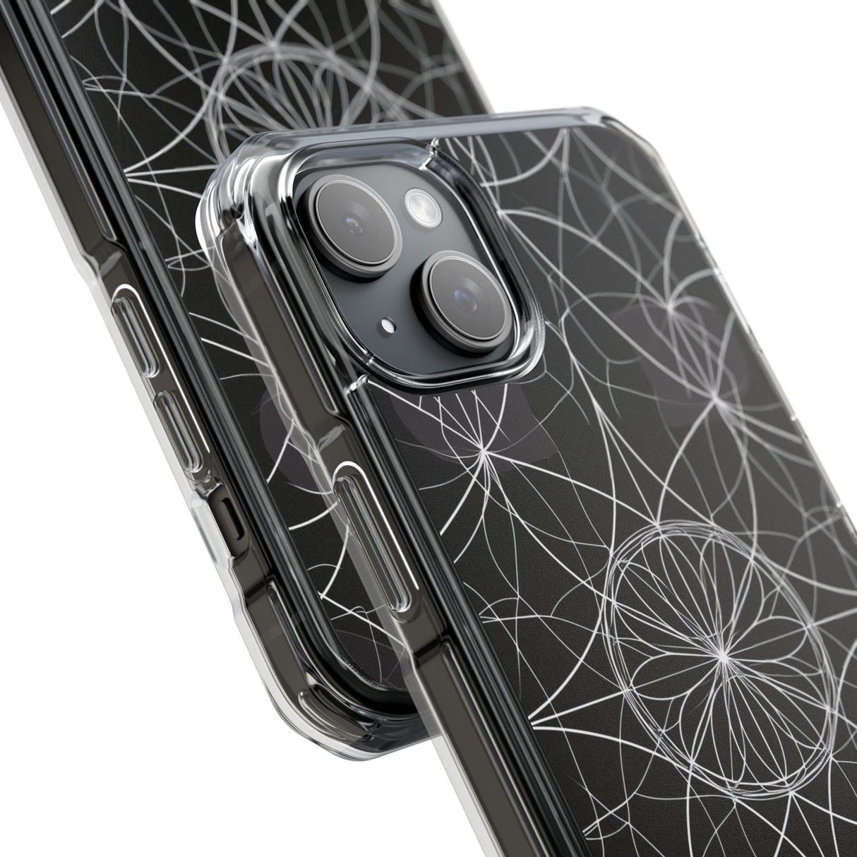 Symmetrische Eleganz – Handyhülle für iPhone (Clear Impact – Magnetisch)