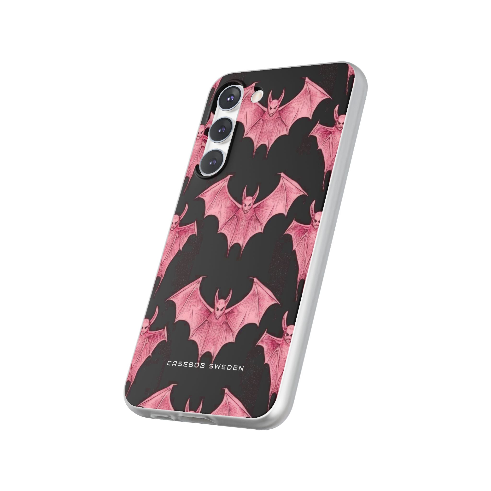 Gothic Pink Bats Aflame Samsung S23 - Flexi Phone Case