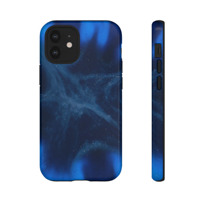 Blue Space Ink Art iPhone Case (Protective) iPhone 12 Mini Glossy Phone Case