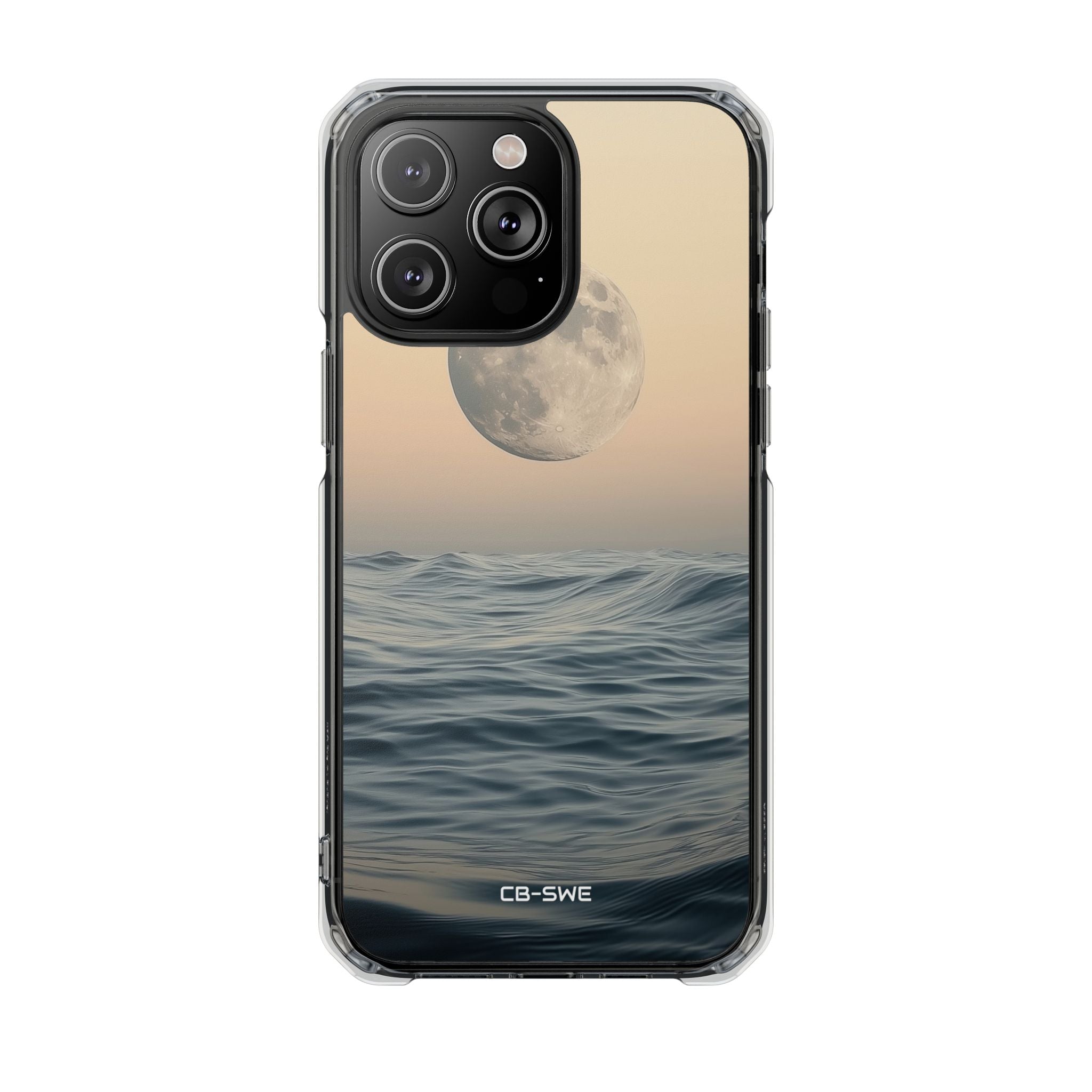 Moon Illuminates Waves iPhone Case - Impact