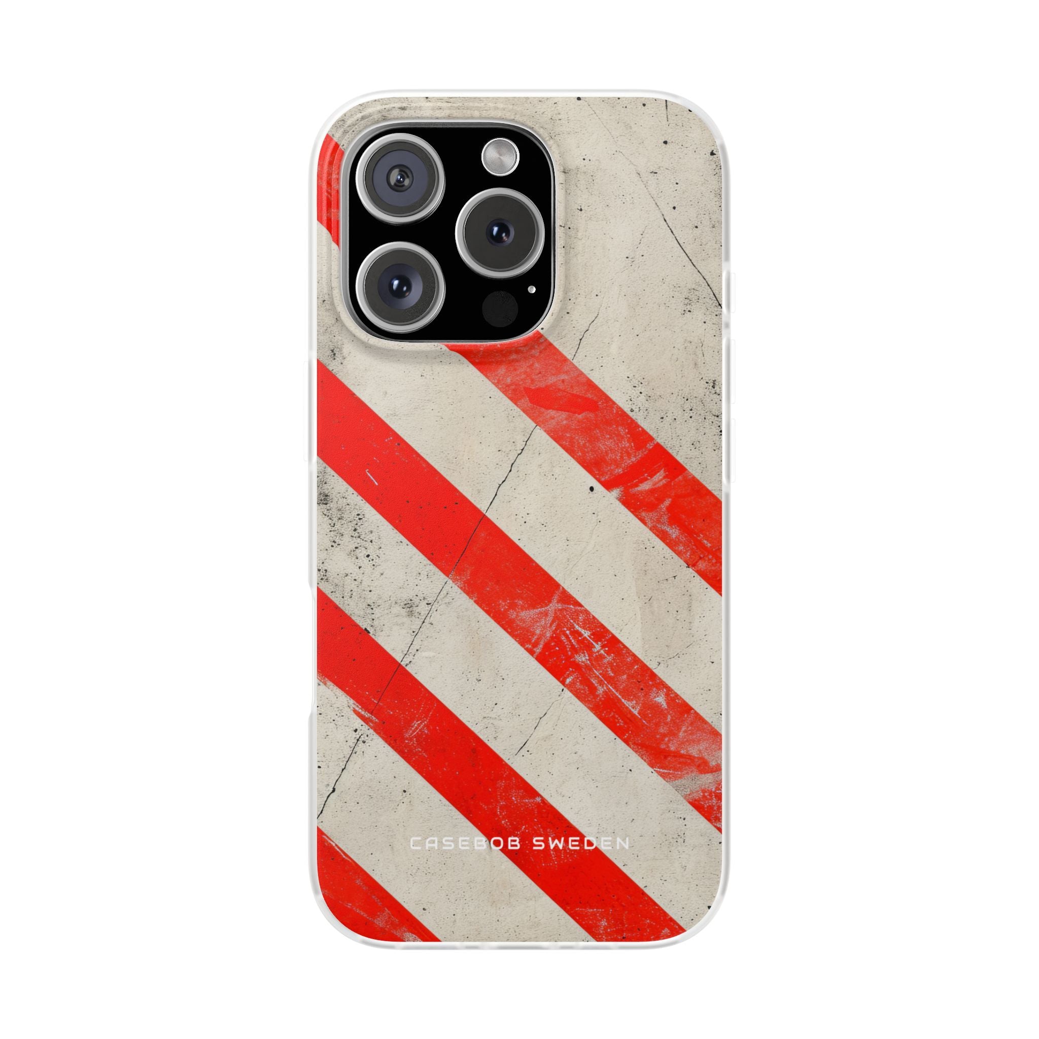 Striker Crimson Stripes iPhone 16 - Flexi-Telefonhülle