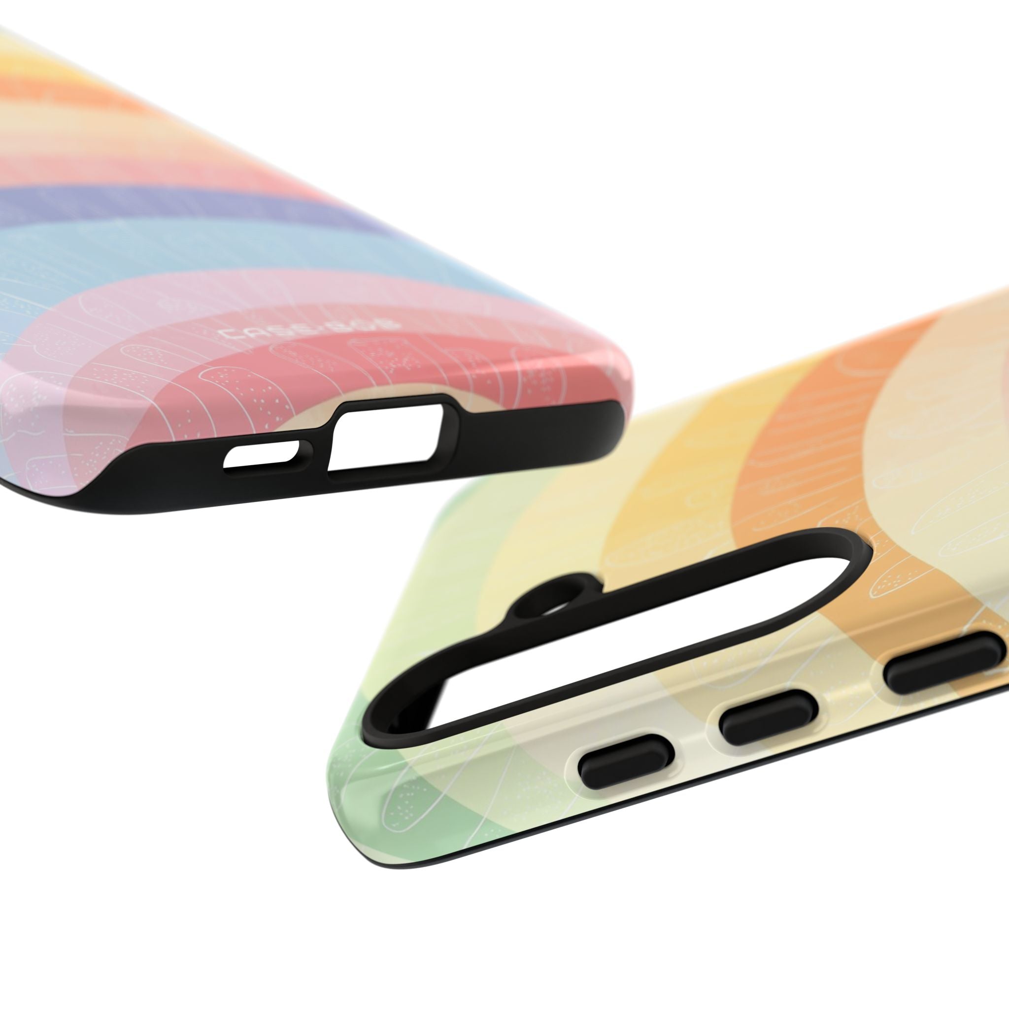 Pastel Rainbow Bands Samsung S24 Plus Case - Tough