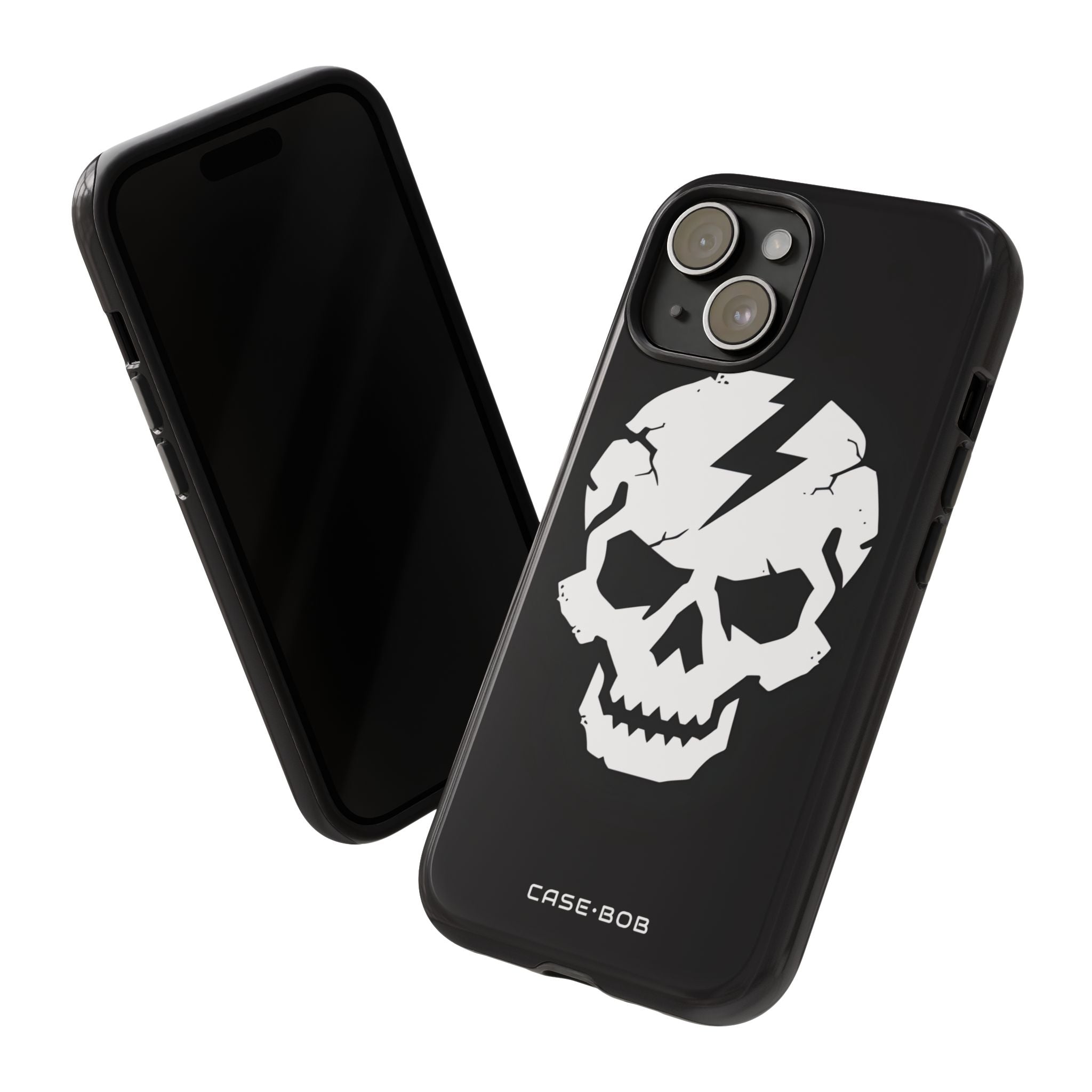 Lightning Skull iPhone 15 Case - Tough