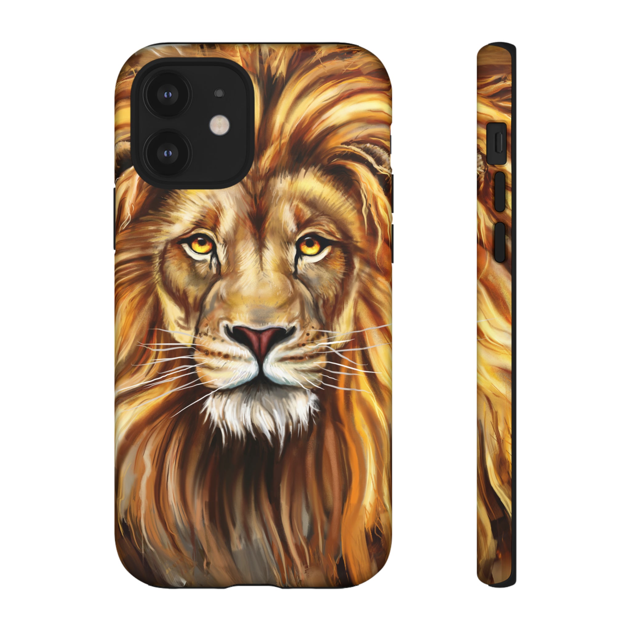 Lion head Digital Painting - Protective Phone Case