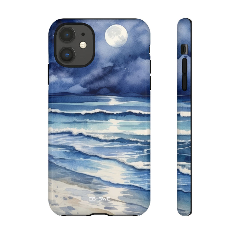 Moonlight Reflects Waves - iPhone Case