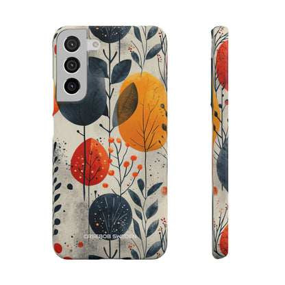 Modern Autumn Leaf Pattern - Slim Samsung S22 Phone Case