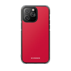 Crimson Red | Phone Case for iPhone (Clear Impact Case - Magnetic)